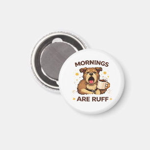 Cosy Dog Illustration Magnet