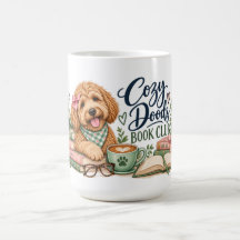 Cosy Doods Book Club Goldendoodle Coffee Mug