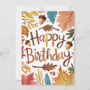 Cosy Dreamy Pumpkin Autumn Fall Happy Birthday Card