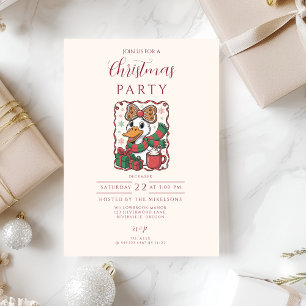 Cosy Duck Christmas Invitation