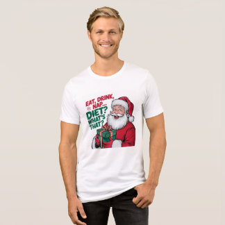 Cosy Eat Drink Nap Santa Christmas T-Shirt Tri-Blend Shirt