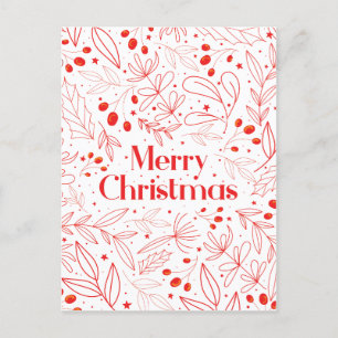 Cosy elegant floral Christmas card