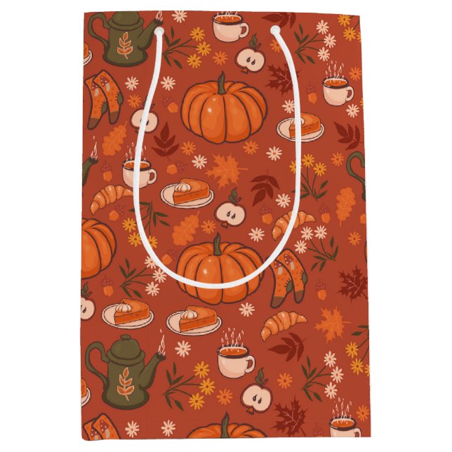 Cosy Fall Autumn Gift Bag (Front)