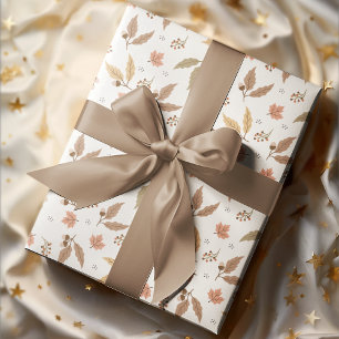 Cosy Fall Autumn Leaves Wrapping Paper
