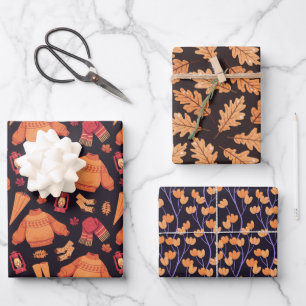 Cosy Fall Autumn Wrapping Paper Sheet