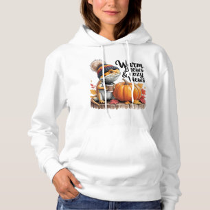 Cosy Fall Bearded Dragon with Coffee Hoodie