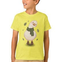 Cosy Fall Cartoon Duck