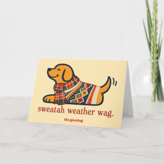 Cosy Fall Dog in Sweater Card