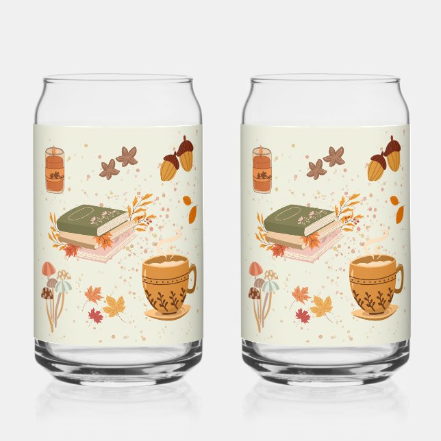  Cosy Fall Drinkware Set Can Glass (Front)
