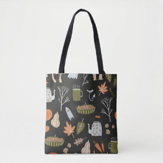 Cosy Fall Elements: Warm Pattern. Tote Bag