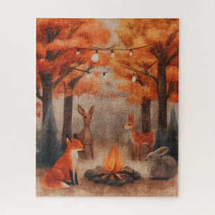 Cosy Fall Forest Creatures Jigsaw Puzzle