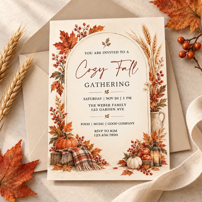 Cosy Fall Gathering Invitation (Creator Uploaded)