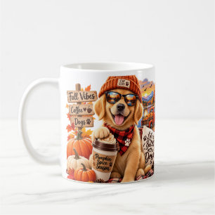 Cosy Fall Golden Retriever Pumpkin Spice Coffee Mug