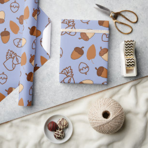 Cosy Fall Hazelnut Seamless Wrapping Paper Delight
