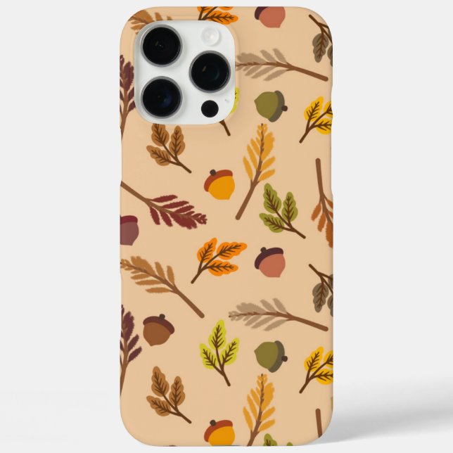 Cosy Fall Leaves & Acorns Case-Mate iPhone Case (Back)