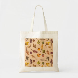 Cosy Fall Leaves & Acorns Tote Bag