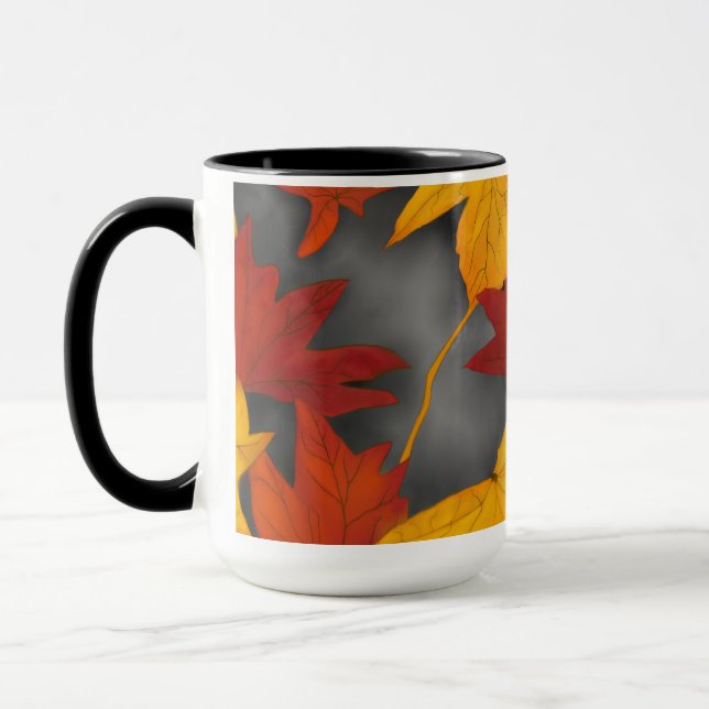 Cosy Fall Leaves Mug (Left)