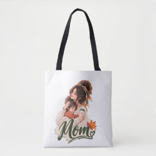 Cosy Fall Mum & baby kids Autumn Love Tote Bag