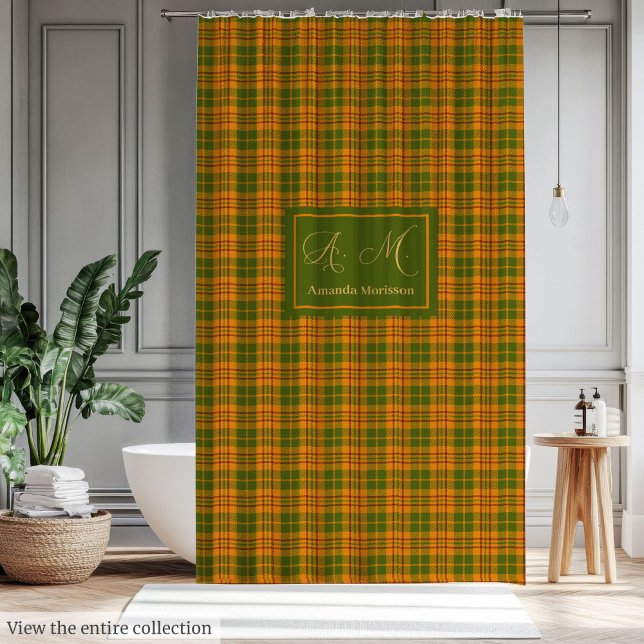 Cosy Fall Plaid Curtain Personalised Farmhouse (Cozy Fall Plaid Curtain Personalized Farmhouse Accent)