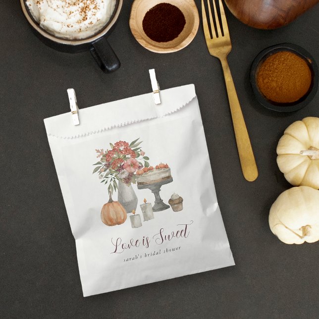 Cosy Fall Pumpkin "Love is Sweet" Favour Bags (Creator Uploaded)