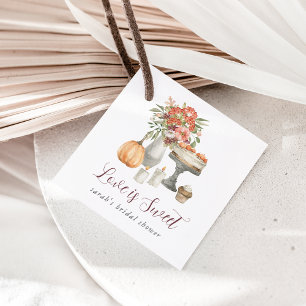 Cosy Fall Pumpkin "Love is Sweet" Favour Tags