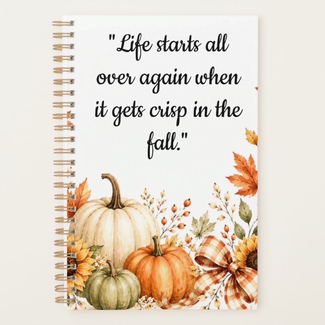 Cosy Fall Pumpkin Planner (Front)