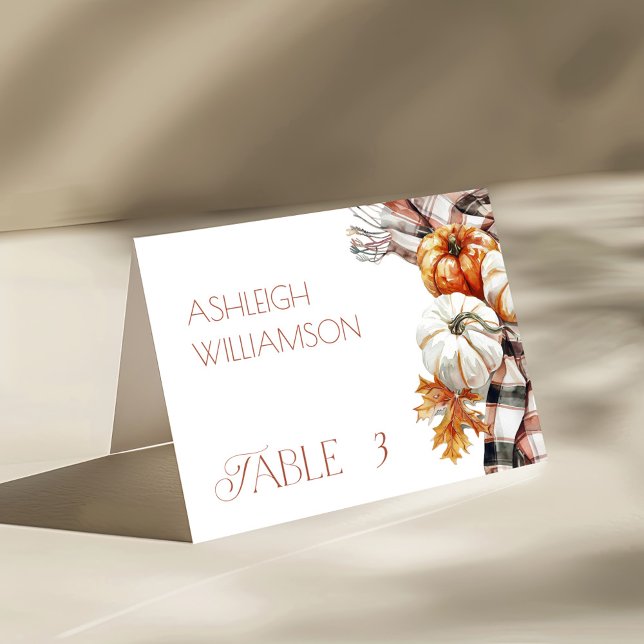 Cosy Fall Thanksgiving Place Cards with Pumpkins (Cozy Fall Thanksgiving Place Cards with Pumpkins
)