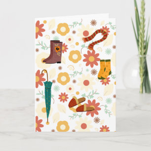 Cosy Fall Things Seasonal Thanksgiving Card