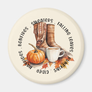 Cosy Fall Vibes – Boots, Pumpkin Spice, Bonfires Magnet