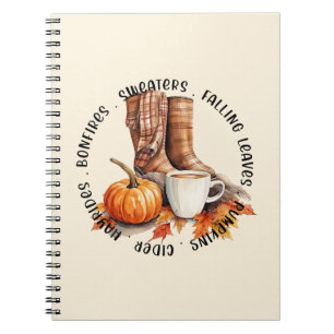 Cosy Fall Vibes – Boots, Pumpkin Spice, Bonfires Notebook