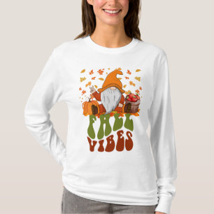 Cosy Fall Vibes Seasonal Gnome Graphic Shirt
