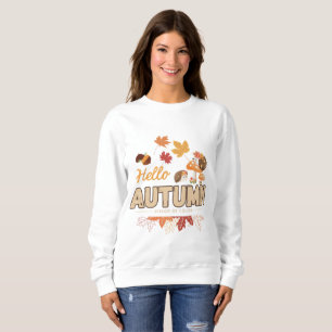  Cosy Fall Vibes with Hedgehogs & Mushrooms Sweatshirt