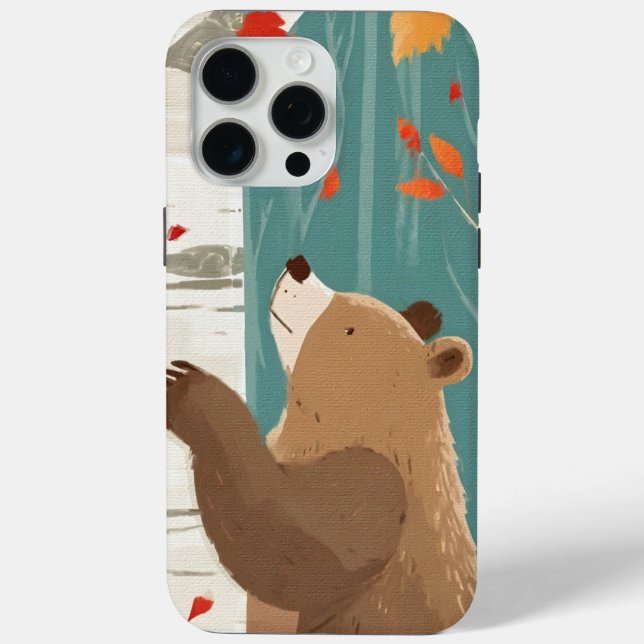 Cosy Fall Woodland Bear Case-Mate iPhone Case (Back)