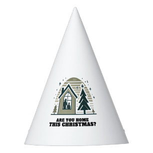 Cosy Family Christmas Home Scene Decor Art Party Hat