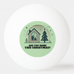 Cosy Family Christmas Home Scene Decor Art Ping Pong Ball