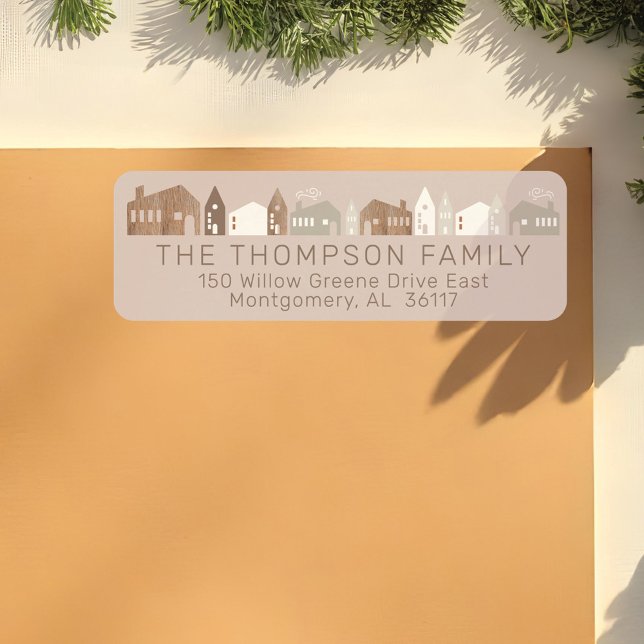 Cosy Family Modern Minimal Christmas Village (Cozy Family Modern Minimal Christmas Village Label)