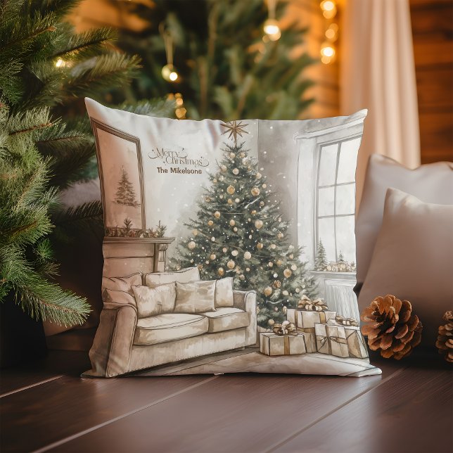 Cosy Festive Rustic Christmas Cushion (Creator Uploaded)