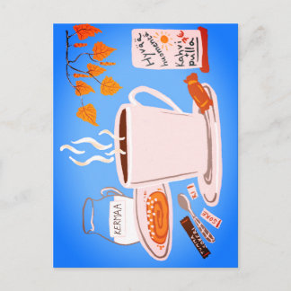 Cosy Finnish Nordic Coffee Morning Postcard
