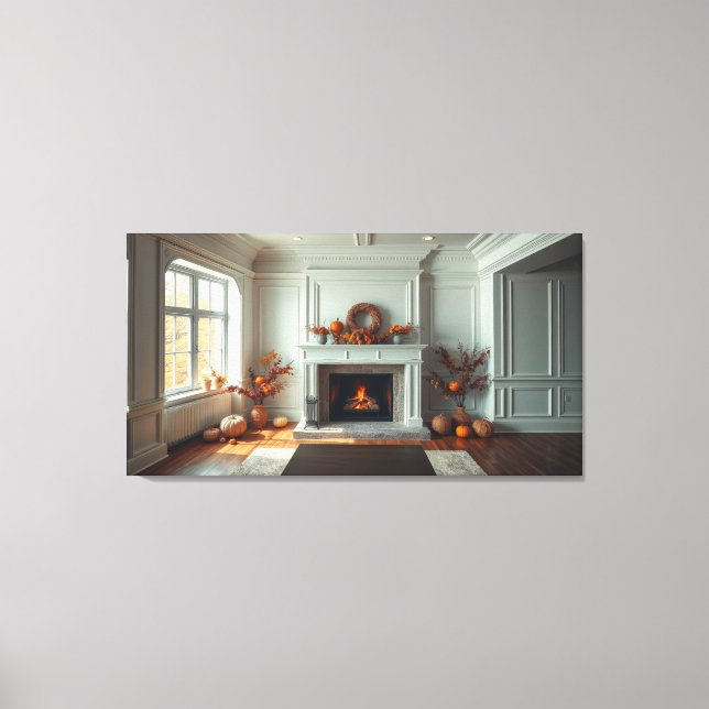 Cosy fireplace canvas print (Front)
