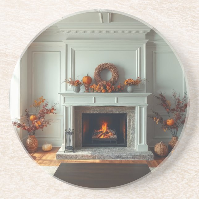 Cosy fireplace coaster (Front)