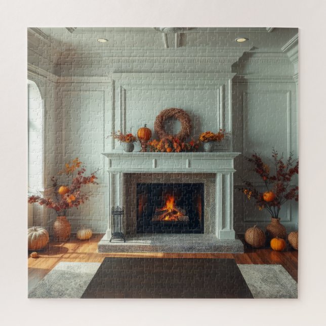 Cosy fireplace jigsaw puzzle (Vertical)