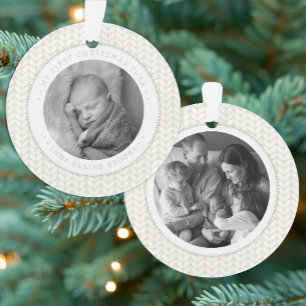 Cosy First Christmas Circle Ornament
