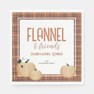 Cosy Flannel and Friends Friendsgiving Dinner Napkin