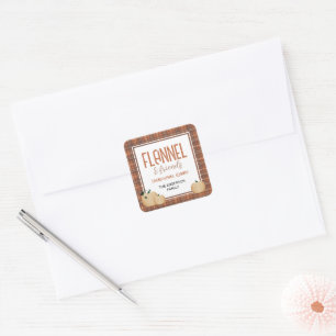 Cosy Flannel and Friends Friendsgiving Dinner Square Sticker