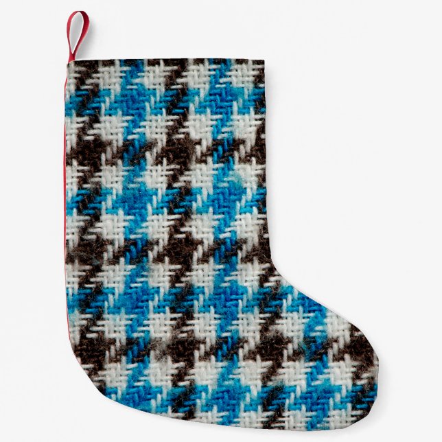 Cosy flannel fabric, textural background. small christmas stocking (Front)