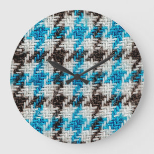 Cosy Flannel: Textured Background Large Clock