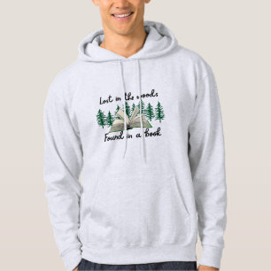 Cosy Forest Book Lover Hoodie Custom Nature Reader