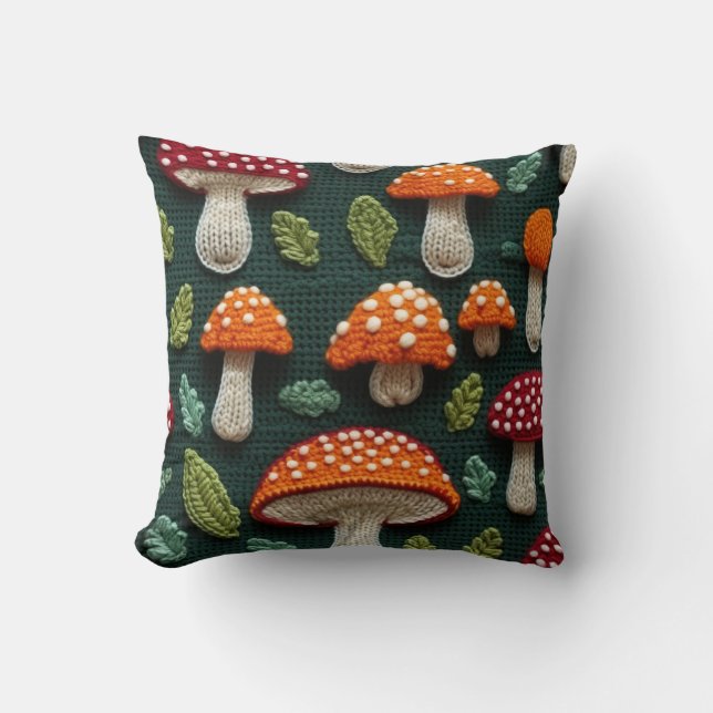 Cosy Forest Mushroom Cushion (Front)