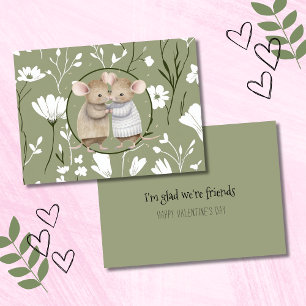 Cosy Friendship Mice Valentine's Day Card