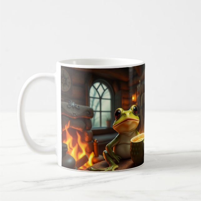 Cosy Frog Coffee Mug (Left)
